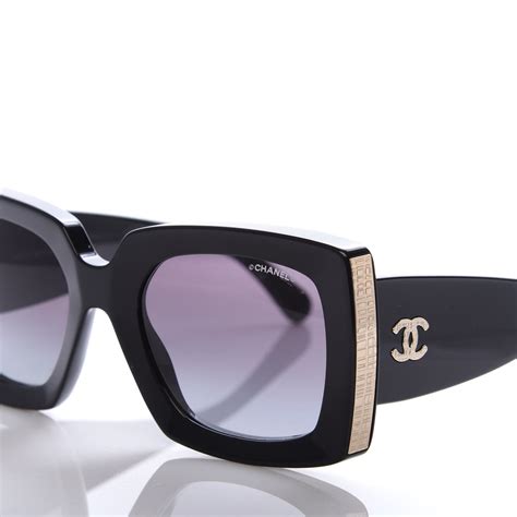 black chanel shades|chanel sunglasses with clear sides.